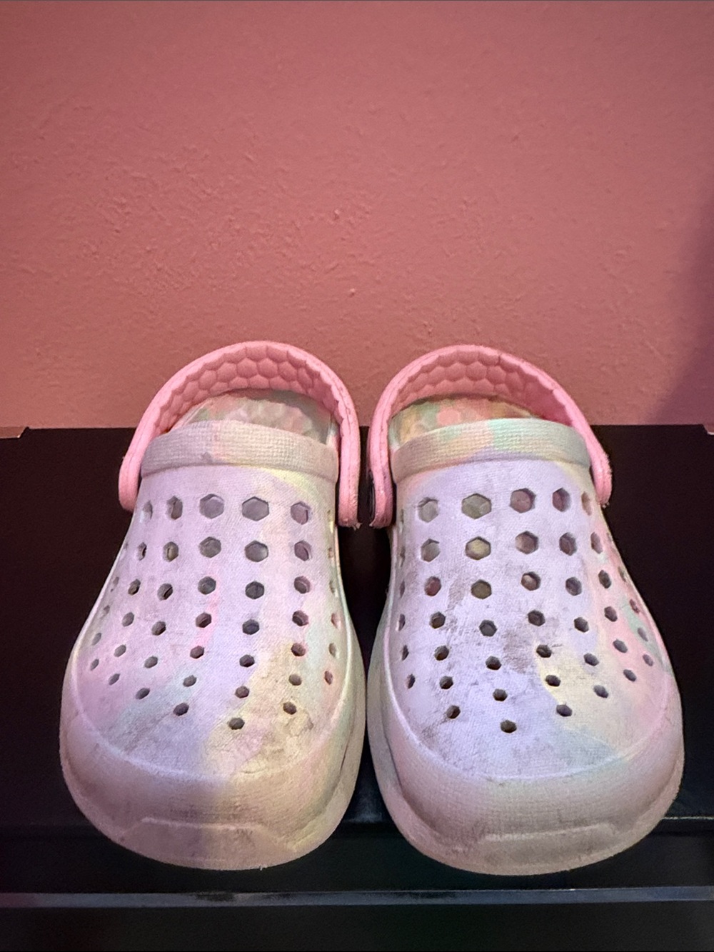 Pink Foam Clog tie Dye Pastel Sandals - toddler 8